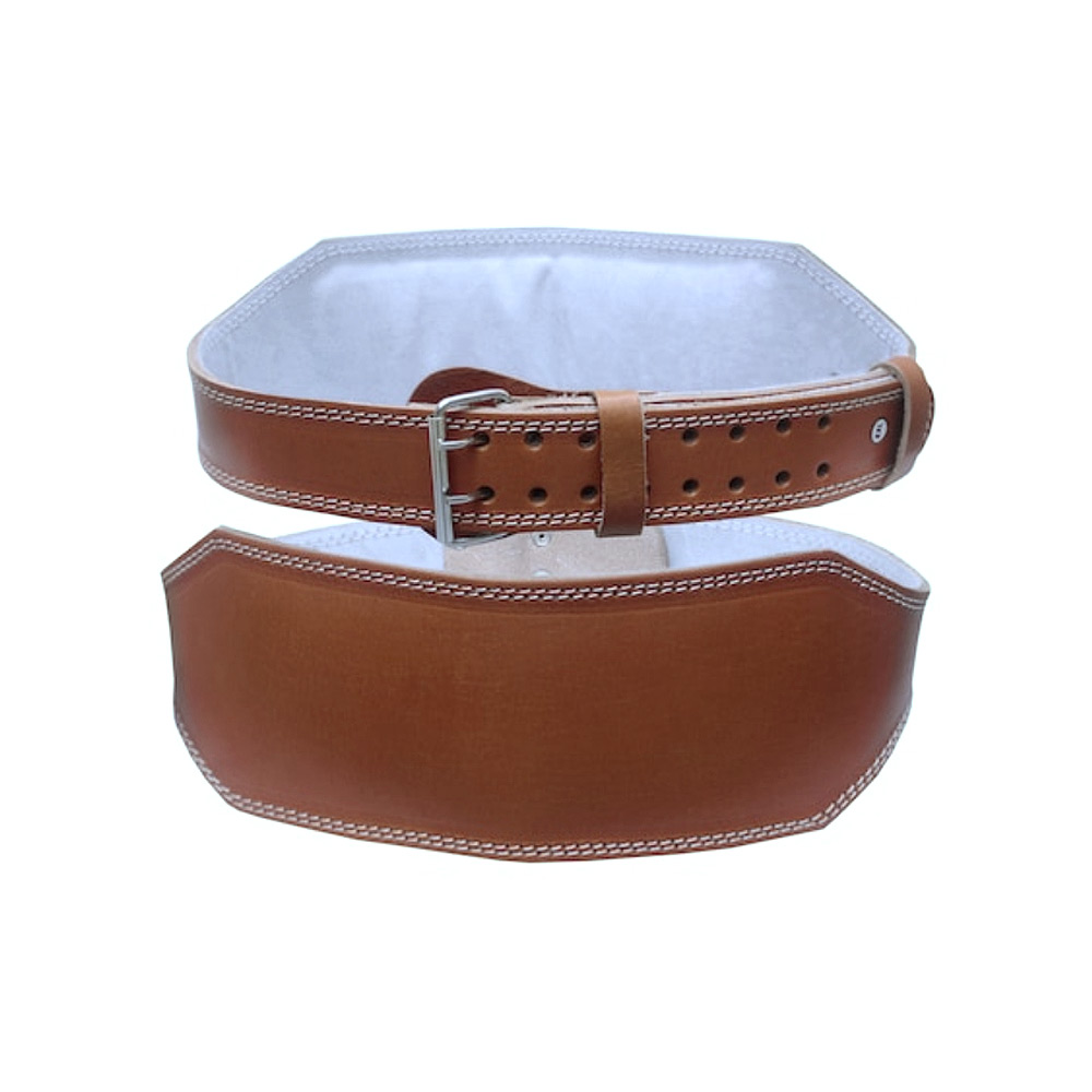 WEIGHT LIFTING BELT made of Real Leather Brown Cowhide