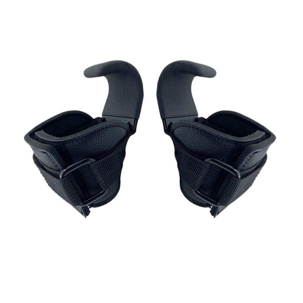 Weight Lifting Hooks Straps Pair, Non-Slip Rubber Coated Grip